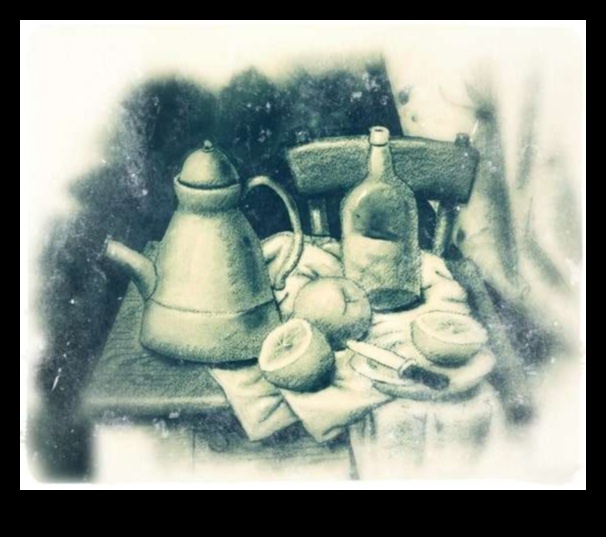 עיפרון ופנינים: שרטוט אלגנטיות בטבע דומם